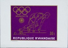 RWANDA RUANDA 1971 456 PROOF PROBE Olympics Olympia M&uuml;nchen Munich 1972 Sprint