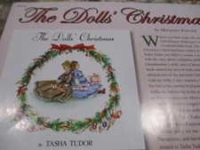 7p Tasha Tudor Doll's Christmas Article w/Dollhouse by Kincaid
