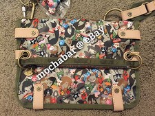 Rare New Tokidoki Lesportsac Ciao Camo Playground Olive Crossbody Bag W/ Qee