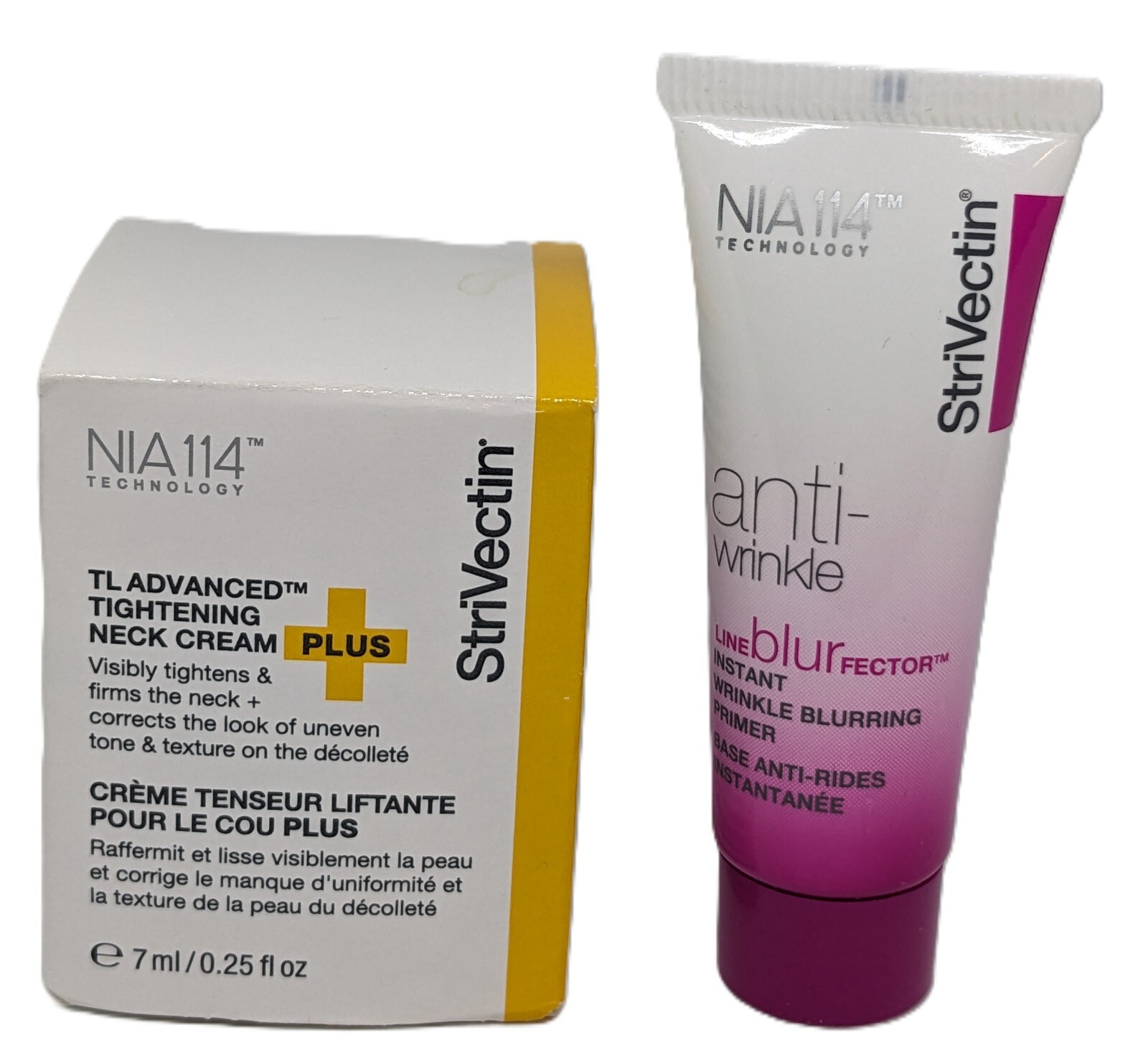 NIA 114 StriVectin Tightening Neck Cream PLUS Anti-Wrinkle Primer Set NEW