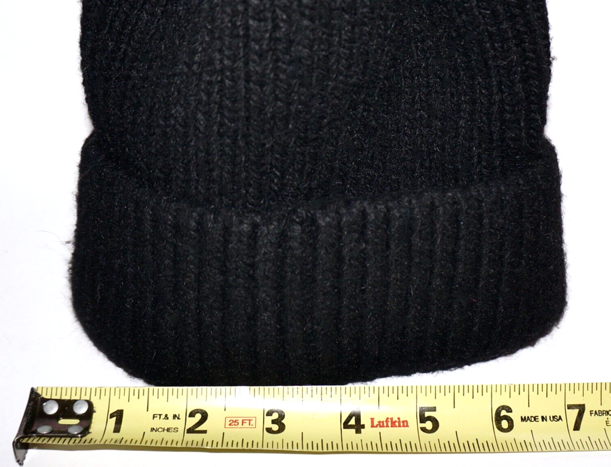 NORLA Black Alpaca & Wool Blend Knit Pom Pom Hat CANADA 