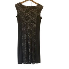 Black Lace Dress, size 6P, knee length