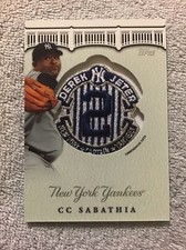 2020 Topps Update CC SABATHIA  Derek Jeter Final Season Patch NY Yankees