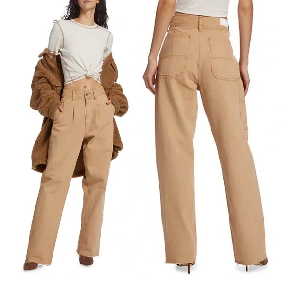 Re/Done Utility Loose Jeans Washed Khaki Size 28 - NWT | eBay