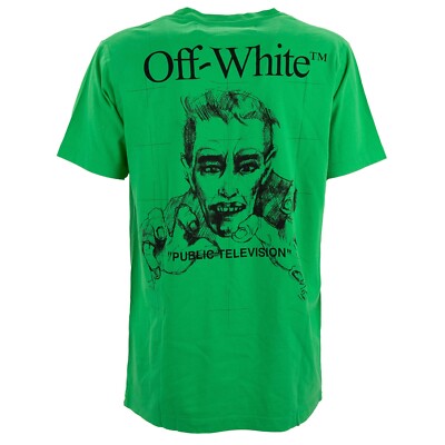 OFF-WHITE Virgil Abloh x Mirko Artist On Air Print Cotton T-Shirt