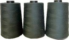SEWING THREAD TEX 30 A & E Perma Core BOTTLE GREEN 6000Yds USA 3 Piece Lot