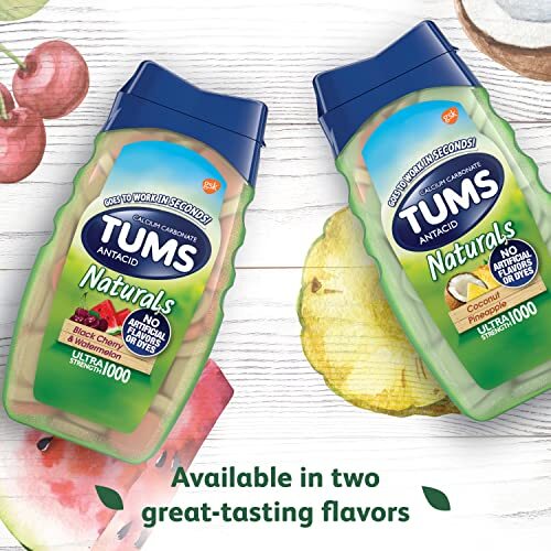 Naturals Ultra Strength Antacid Chews for Heartburn Relief, Great for a