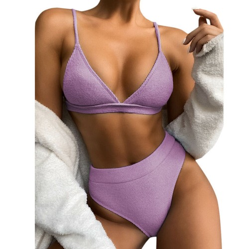 Women Sexy Printed Bikini Set Push Up Bra High Waist Swimsuit Beachwear Swimwear - Bild 10 von 15