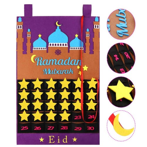 Hängen Fühlte Countdown Hochzeit Countdown Zeichen Ramadan Geschenke Für Kinder - Bild 10 von 11
