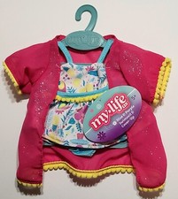 My Life As Pink Tropical Swimsuit  Cover-Up Summer Swim Outfit for 18" Dolls