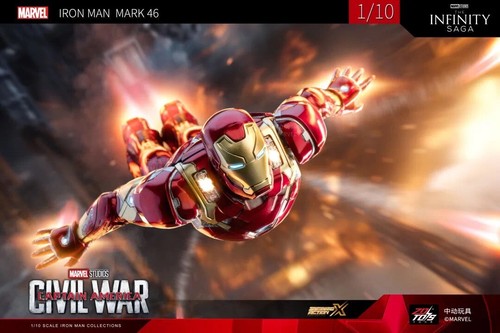 Neu ZD Marvel Toy Iron Man MK46 Mark 46 7 Zoll Bürgerkrieg Actionfigur Sammlung - Bild 8 von 21