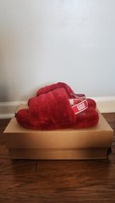 UGG Women's Fluff Yeah Slide Slipper Ribbon Red Size US 5