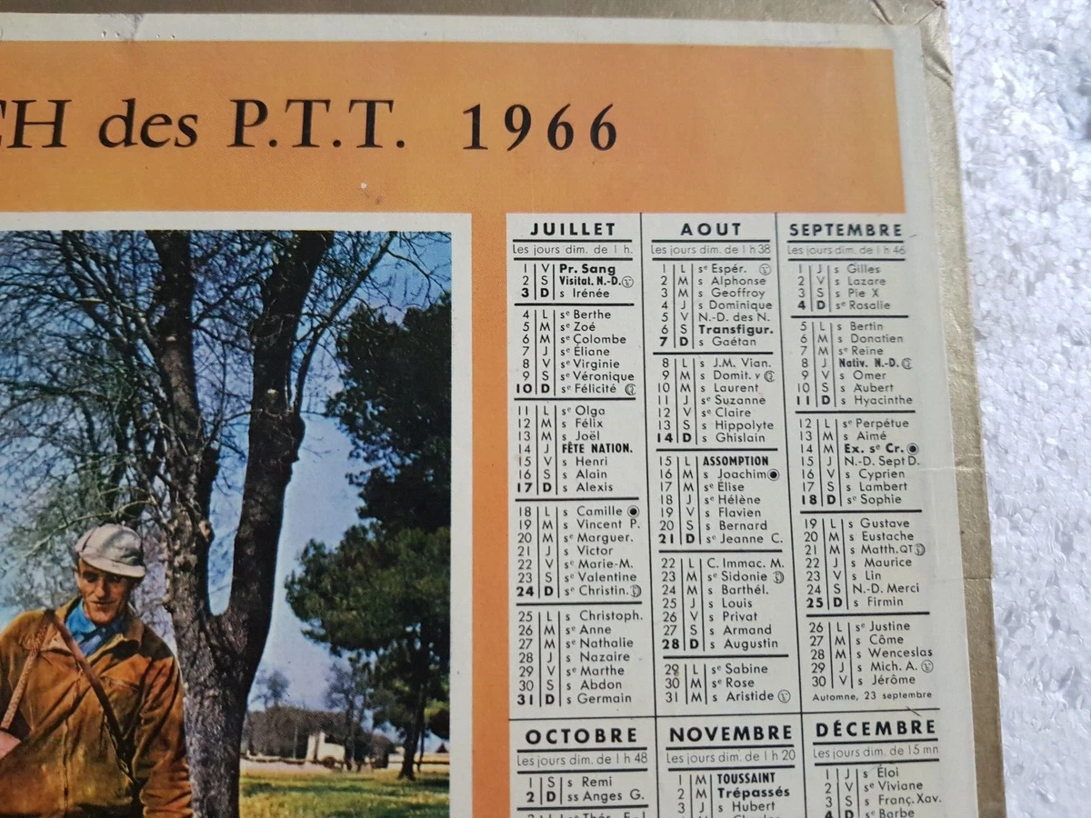 CALENDRIER ALMANACH des PTT de 1966 " 51 MARNE | eBay