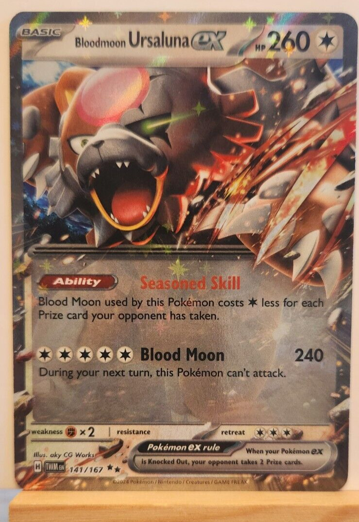 Bloodmoon Ursaluna ex 141/167 Double Rare Twilight Masquerade Pokemon English NM