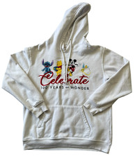 Disney 100th Anniversary Hoodie Sweatshirt Size L 11-13 100 Years Of Wonder