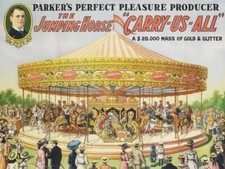C.W. Parker Carousels, Leavenworth, Kansas NEW METAL SIGN: 9 x 12" Free Shipping