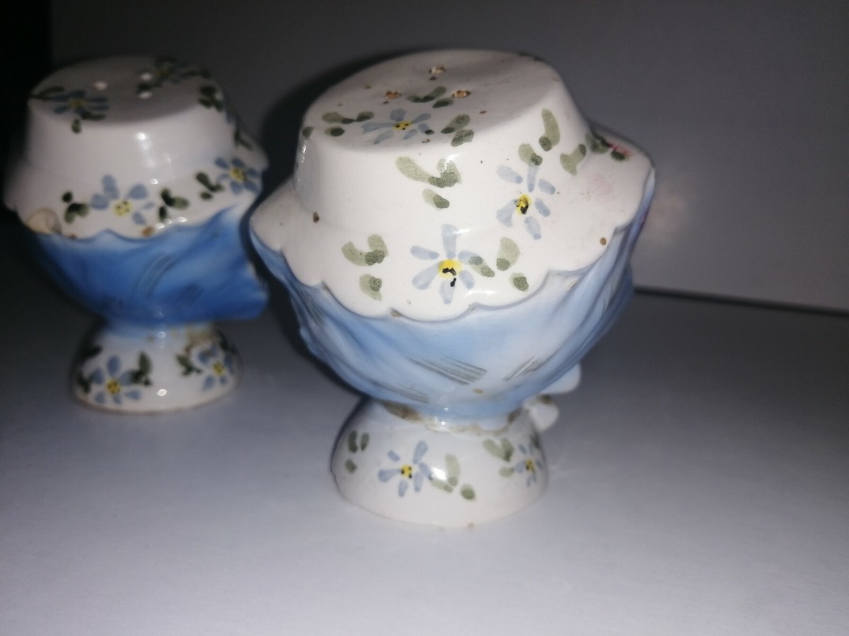 Lefton miss priss kitty Salt Pepper Antique No Stoppers very old
