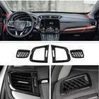 For Honda CRV CR-V 2017-2021 Dashboard Air Vent Cover Trim Carbon fiber look 4pc