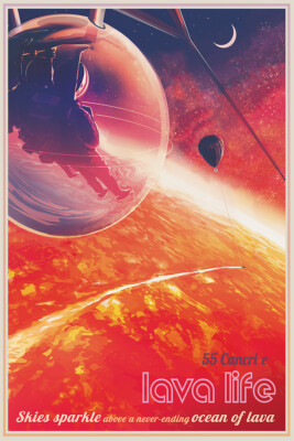 55 Cancri e Lava Life Space Art Wall Indoor Room Outdoor Poster - POSTER 20x30