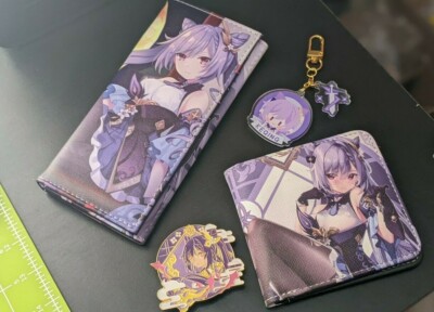 Genshin Impact Vision Keqing Custom Wallet, Enamel pin, Everything Keqing! 