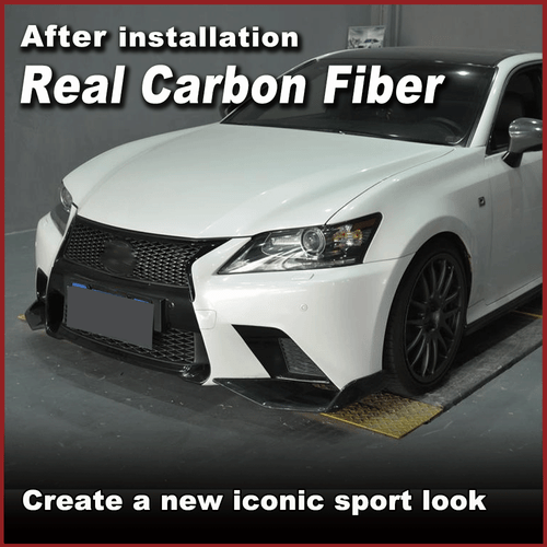 For Lexus GS350 GS F Sport 2013-2015 REAL Carbon Front Bumper Lip Spiltter Flaps - Bild 3 von 12