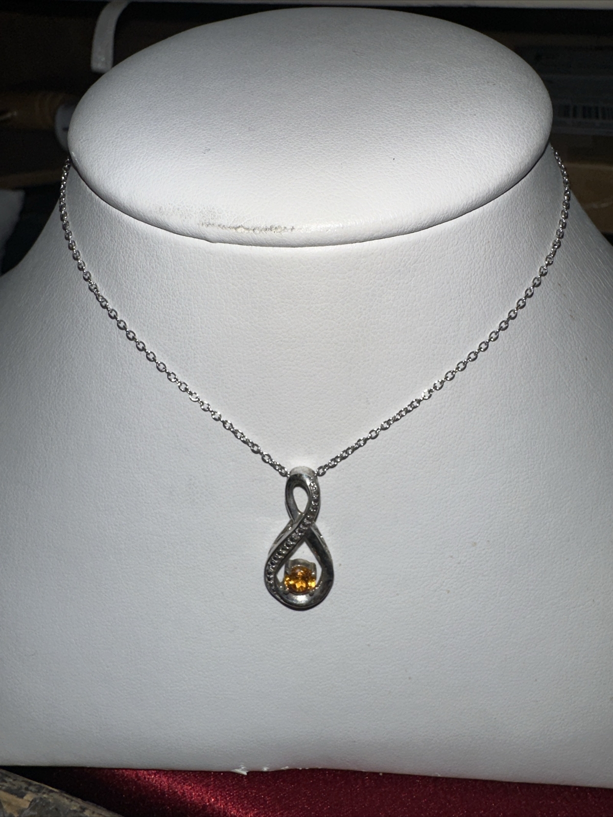 Sterling Silver Diamond Pave Infinity Loop Swirl … - image 4