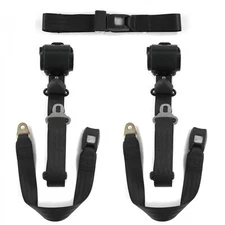 ker 1949-1954 Standard 3pt BK Retractable Bench Seat Belt Kit - 3 Belts
