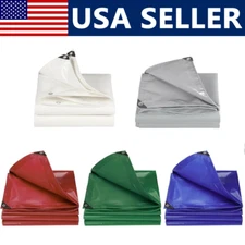 20mil Heavy Duty Tarp Cover PVC Boat Waterproof Canopy Tarpaulin Boat Cover Tent
