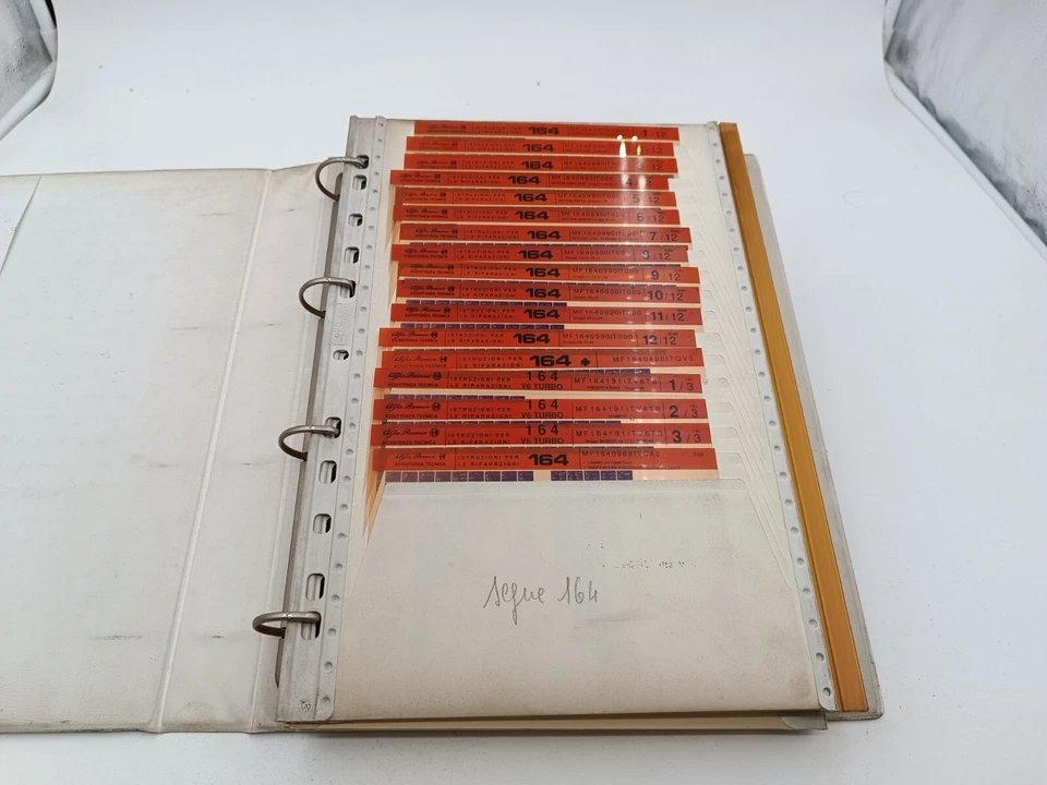 Manuale officina istruzioni per riparazioni Microfiches Alfa Romeo 164 e Alfa 33 - Immagine 3 di 4