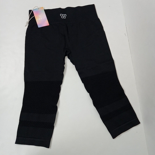 LOT SWEAT Whitney Port Activewear S/M Tops X2 Capri Leggings Black Gray Workout - Picture 4 of 22