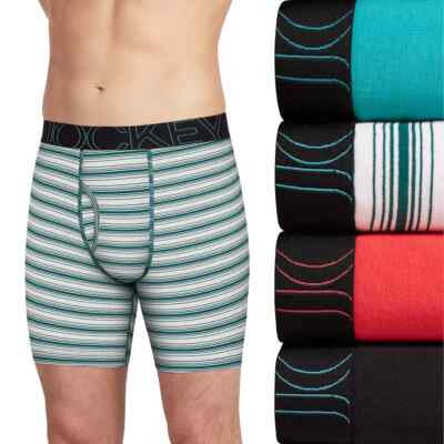 Men Jockey Underwear 4-pack ActiveBlend Long-leg Boxer Briefs Multi color size M