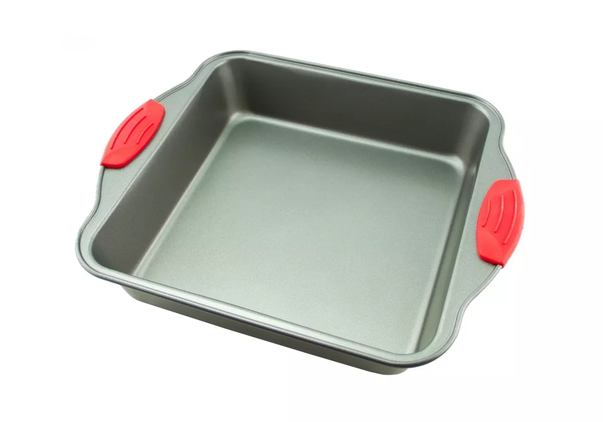 Non-Stick Steel 8x8 Square Baking Pan by Boxiki Kitchen. Durable