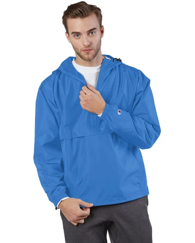 Champion CO200 Adult 100% Poly Micro Poplin Packable Anorak Quarter-Zip Jacket video thumbnail