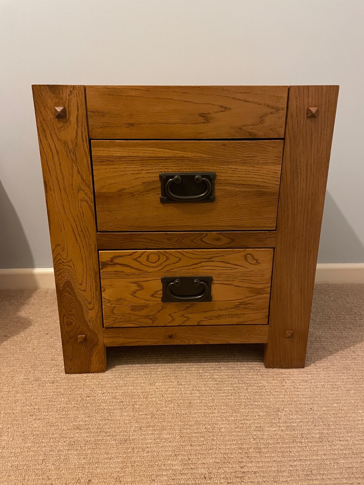 Solid Oak Bedside with drawers Oak Furniture Land eBay