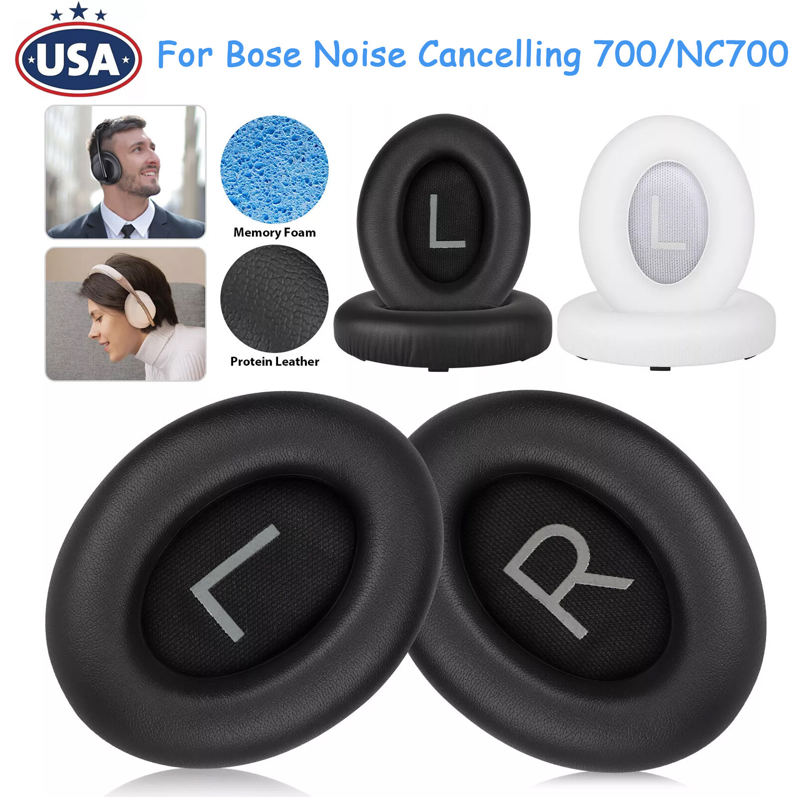 Ear Pads Foam For Bose 700 / NC700 Over-Ear Headphones Replacement Soft Cushion-image