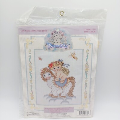 Vintage 1996 Dreamsicles PONY RIDE Cross Stitch Kit-SEALED