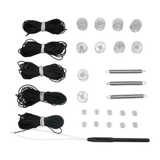 RV Day Night Pleated Shade Repair Kit Black RV Window Shade Restringing Kit 