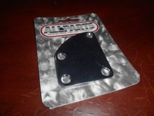NEW - 4-Hole Curved Neckplate For Guitar Or Bass - CHROME