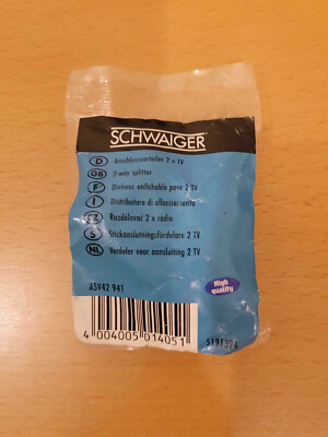 Schwaiger Anschlussverteiler Splitter 2 x TV