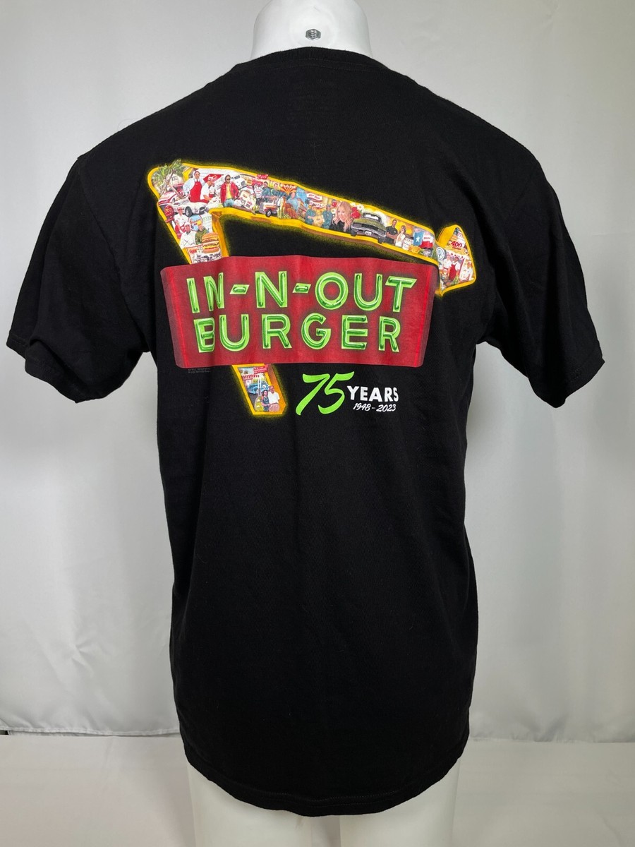 In-N-Out Burger 2024 75th Anniversary Black T-Shirt Men's In-N-Out Burger 2024 75th Anniversary Black T-Shirt Men's