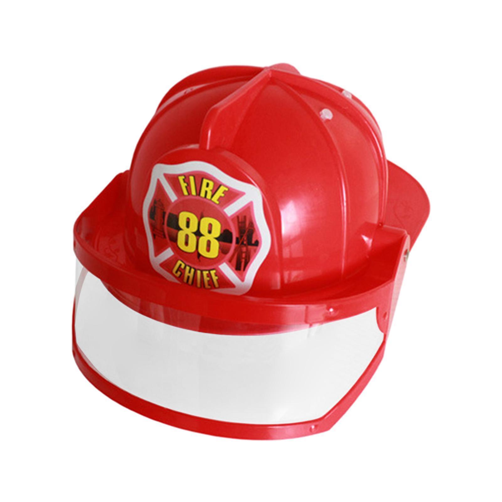 Kids Firefighter Costume Hat Dress up Role Play Fireman Costume Pretend