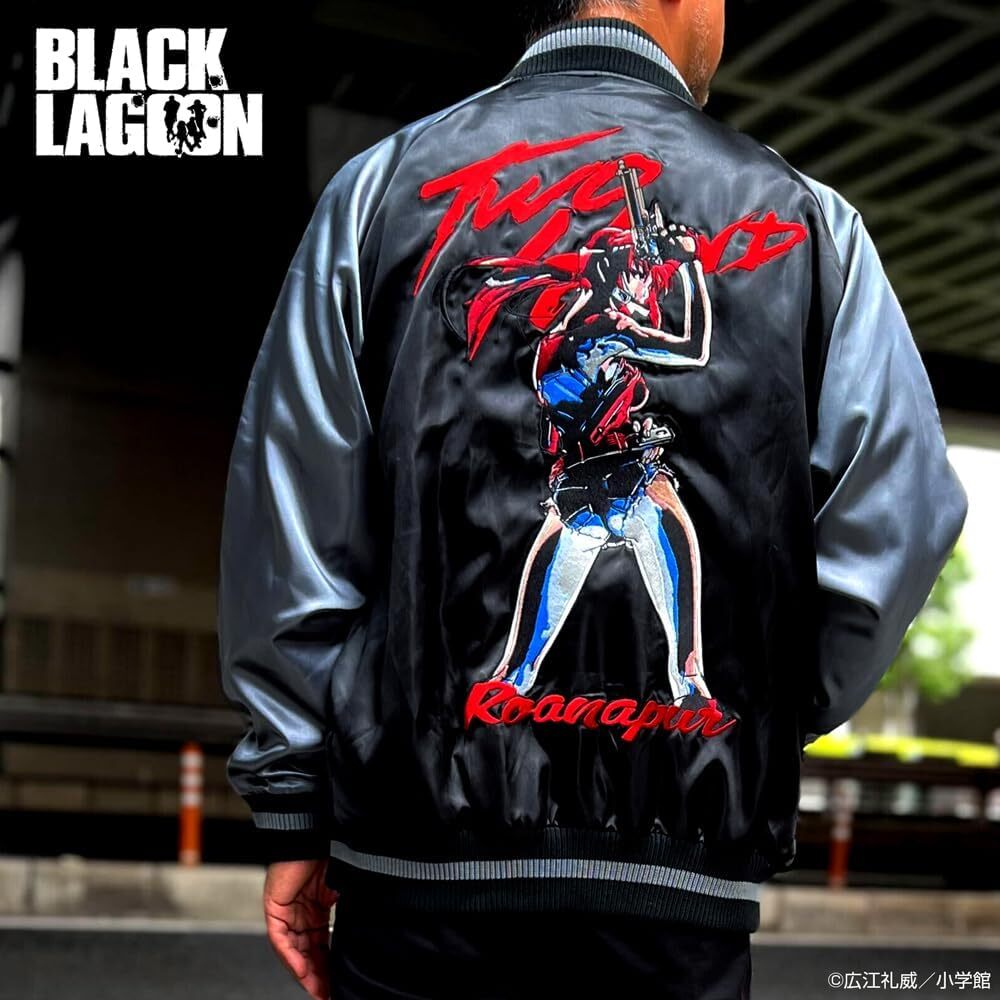 Black Lagoon Revy Satin Jacket Sukajan Two Hand Embroidery Size L