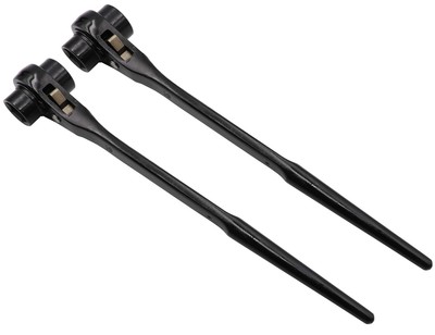 2-Pack Hexagon Scaffold Quick Wrench, 19mm/22mm Ratchet Spanner Ratcheting So...