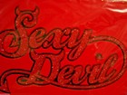 SEXY DEVIL PAPYRUS VALENTINE CARD RED GLITTER YOU'RE MY SIZZLING HOT VALENTINE — photo 1