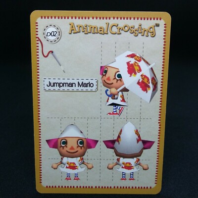Able Sisters JUMPMAN MARIO D02 Design Animal Crossing GBA E-Reader Card Nintendo