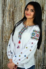 Ukrainian embroidered traditional shirt for ladies, blouse, sorochka vyshyvanka