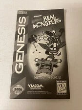 Aaahh!! Real Monsters Sega Genesis Game Manual Only instruction booklet
