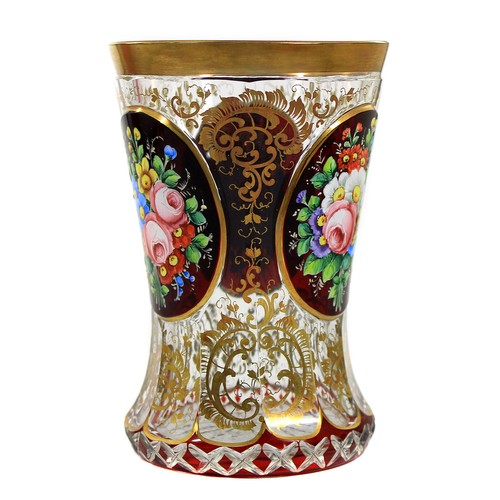 Tazza in vetro di cristallo con medaglioni levigati, Capanna Giuseppina - Foto 2 di 8