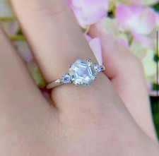 Prasiolite Ring S925 Sz 7