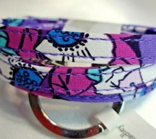 Vera Bradley's ID LANYARD in ENCHANTED GARDEN w Key Ring and Lobster Clasp NWT